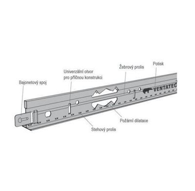 Profil podhledový příčný VA/K60 PQL 600 mm