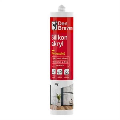 Silikon-akrylový tmel 280 ml bílý