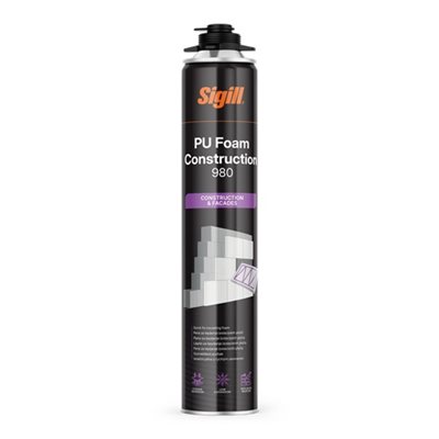 Pěna pistolová SIGILL PU FOAM CONSTRUCTION 980 800 ml  JUB