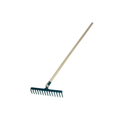 Hrábě kovové 14 zubů + násada buk 1500 mm  STAVKOMPLET