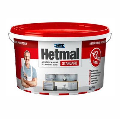 Barva interiérová Hetmal STANDARD  15+3 kg Het