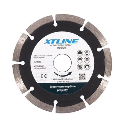 Kotouč diamantový segmentový 125x22,2 mm XTline