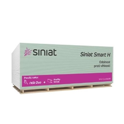 Sádrokarton GKBI 12,5x1250x2000 mm Smart H3 AK (58 ks/pal) Siniat