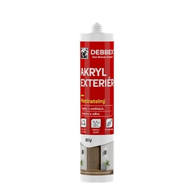 Tmel Akryl Exterier bílý 310 ml Den Braven