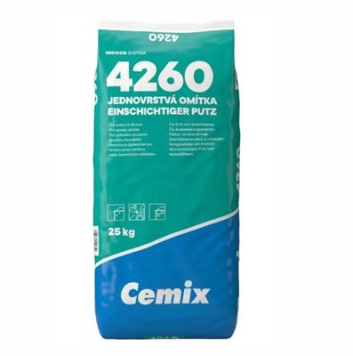 Omítka jednovrstvá strojní a ruční 4260 25kg  Cemix