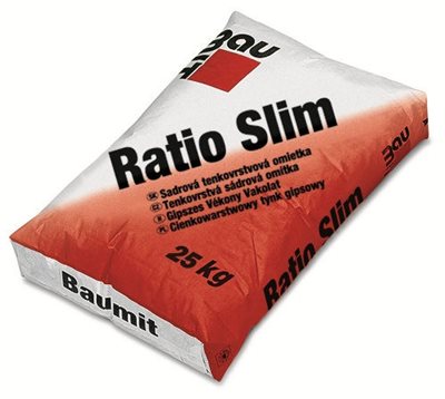 Omítka sádrová tenkovrstvá Baumit Ratio Slim 25 kg