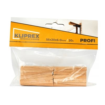 Klínky podlahové 55 x 20 x 6-0 balení 20 ks XTline