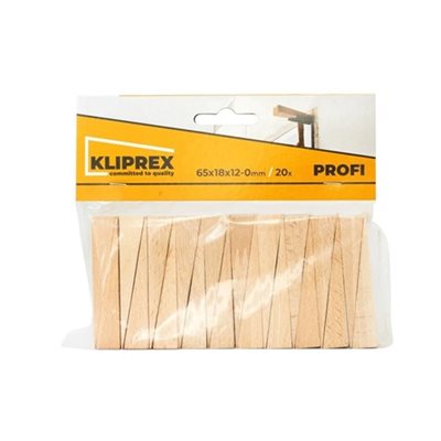 Klínky montážní 65x18x12-0mm  20ks XTline